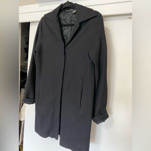 Black wool blend pea coat.